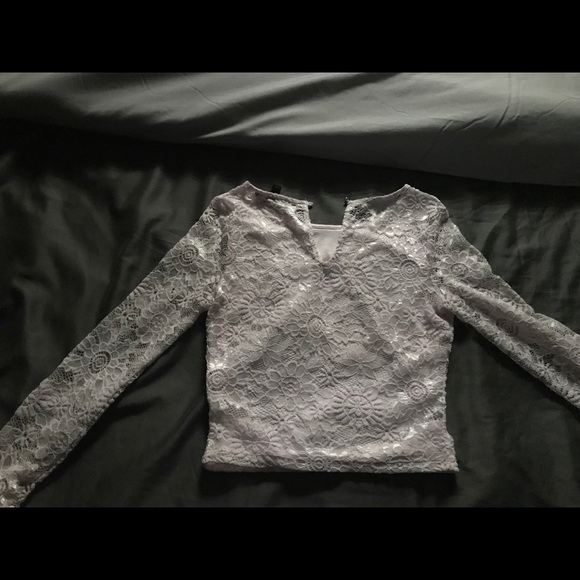 Forever21 Lilac Lace Crop Top - Picture 6 of 7